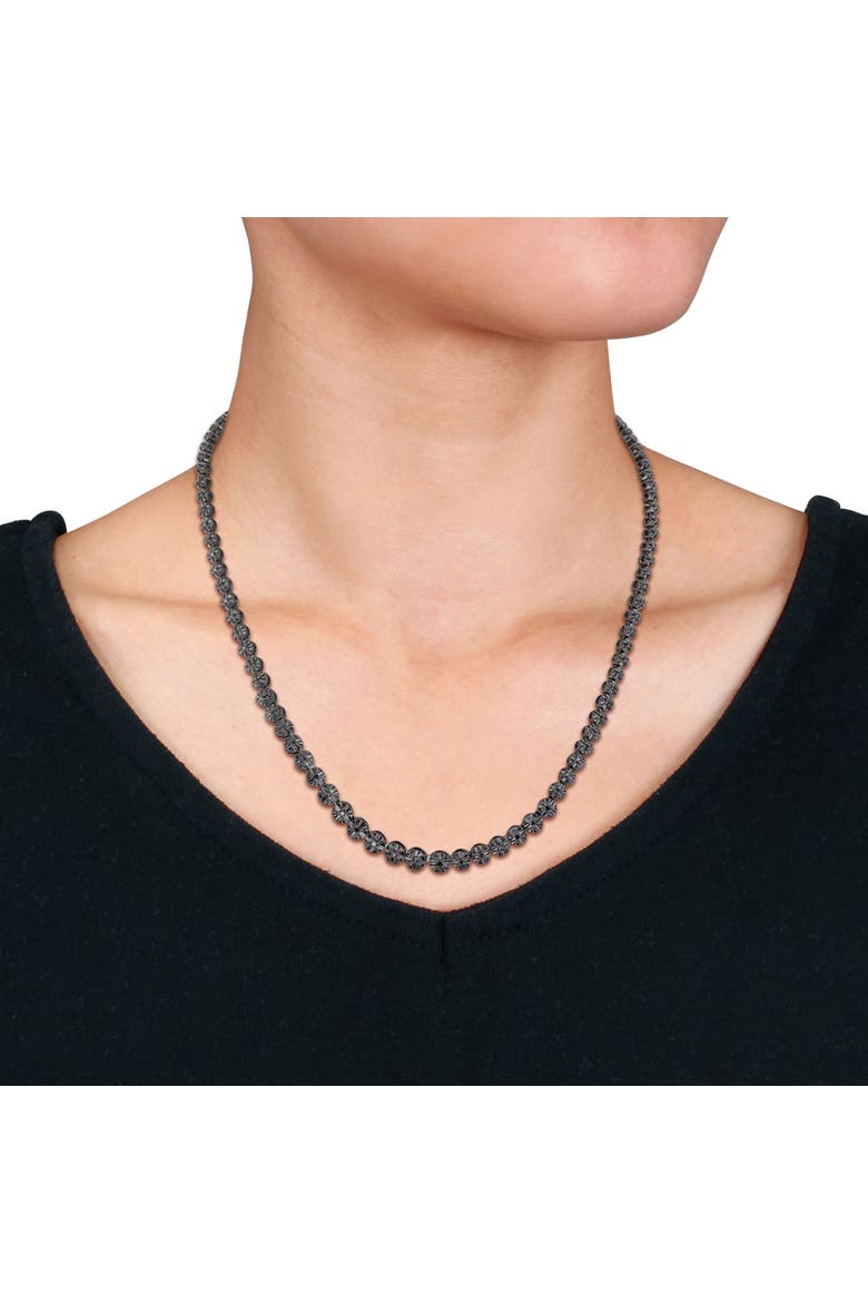 7/8 CTW Black Diamond Tennis Necklace, Alternate, color, Black Diamond