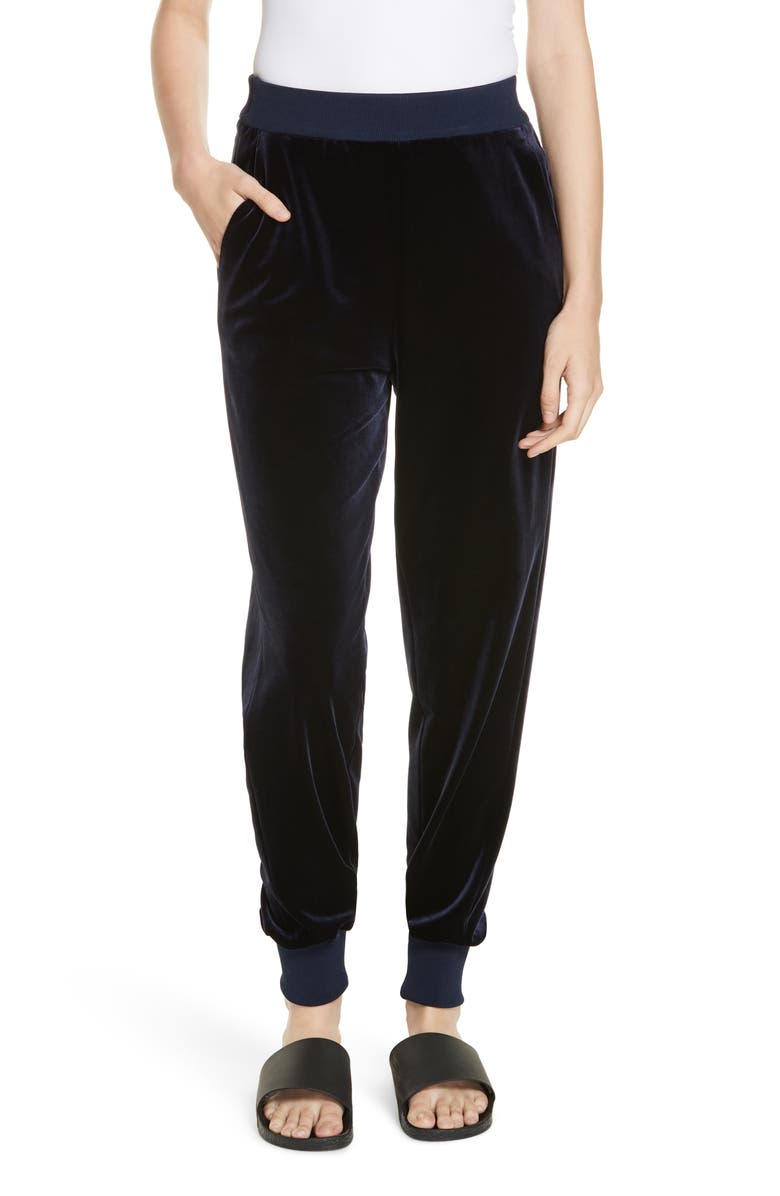 Tibi Velvet Joggers, Main, color, 