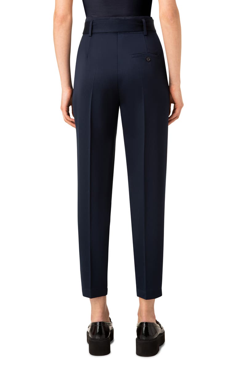 Akris punto Fred Wool Gabardine Tapered Ankle Pants, Alternate, color,