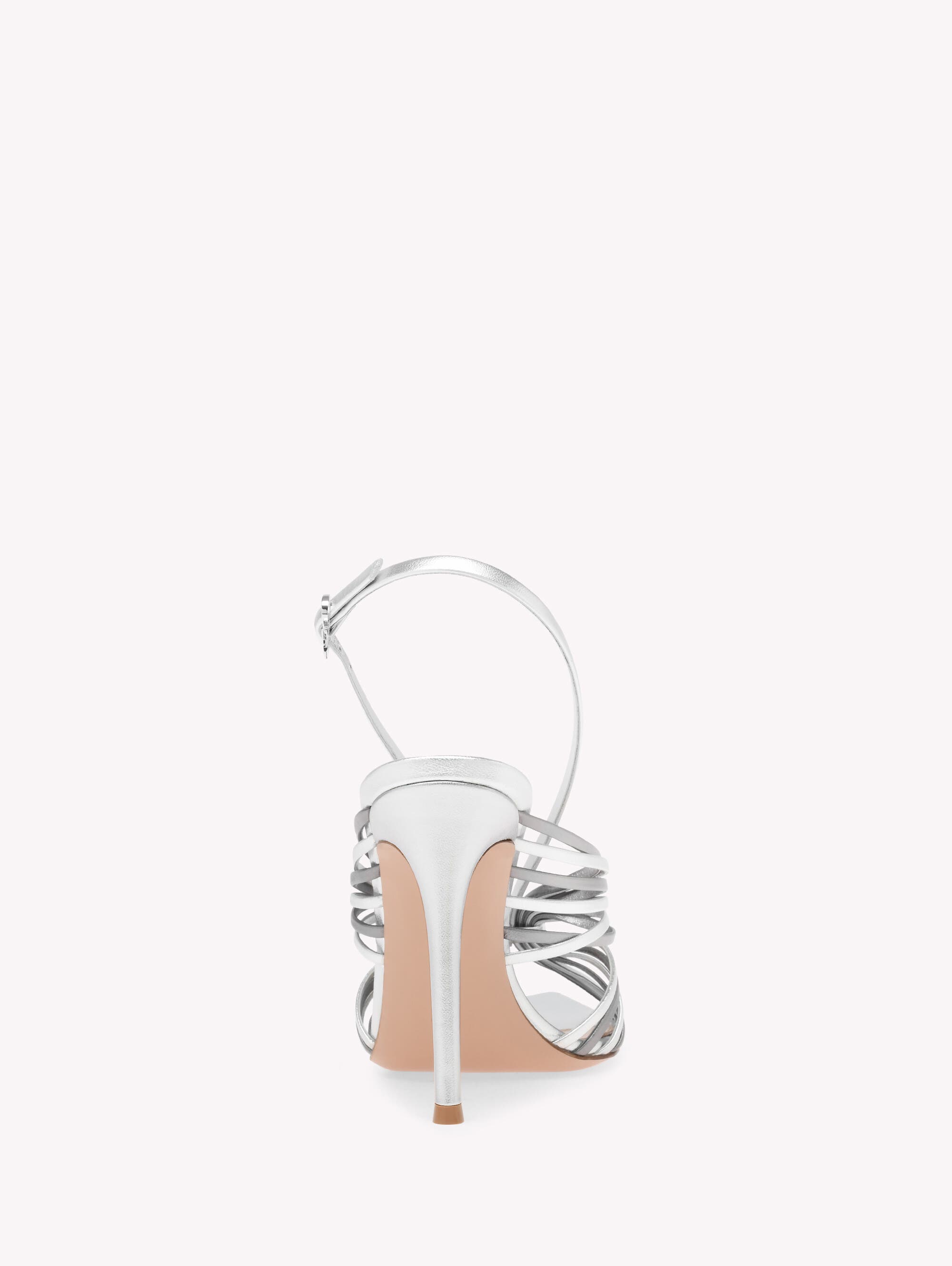 Gianvito Rossi Muse Sandal, Alternate, color, Metallic Silver Leather