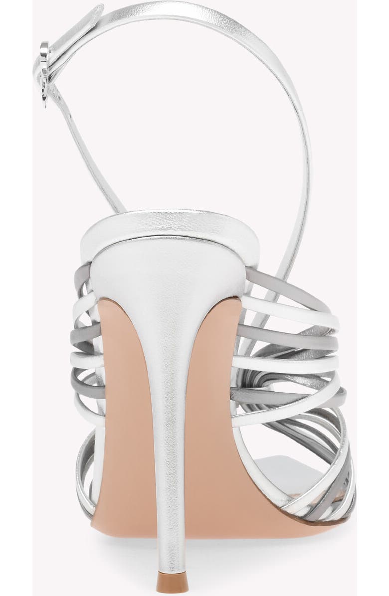 Gianvito Rossi Muse Sandal, Alternate, color, Metallic Silver Leather
