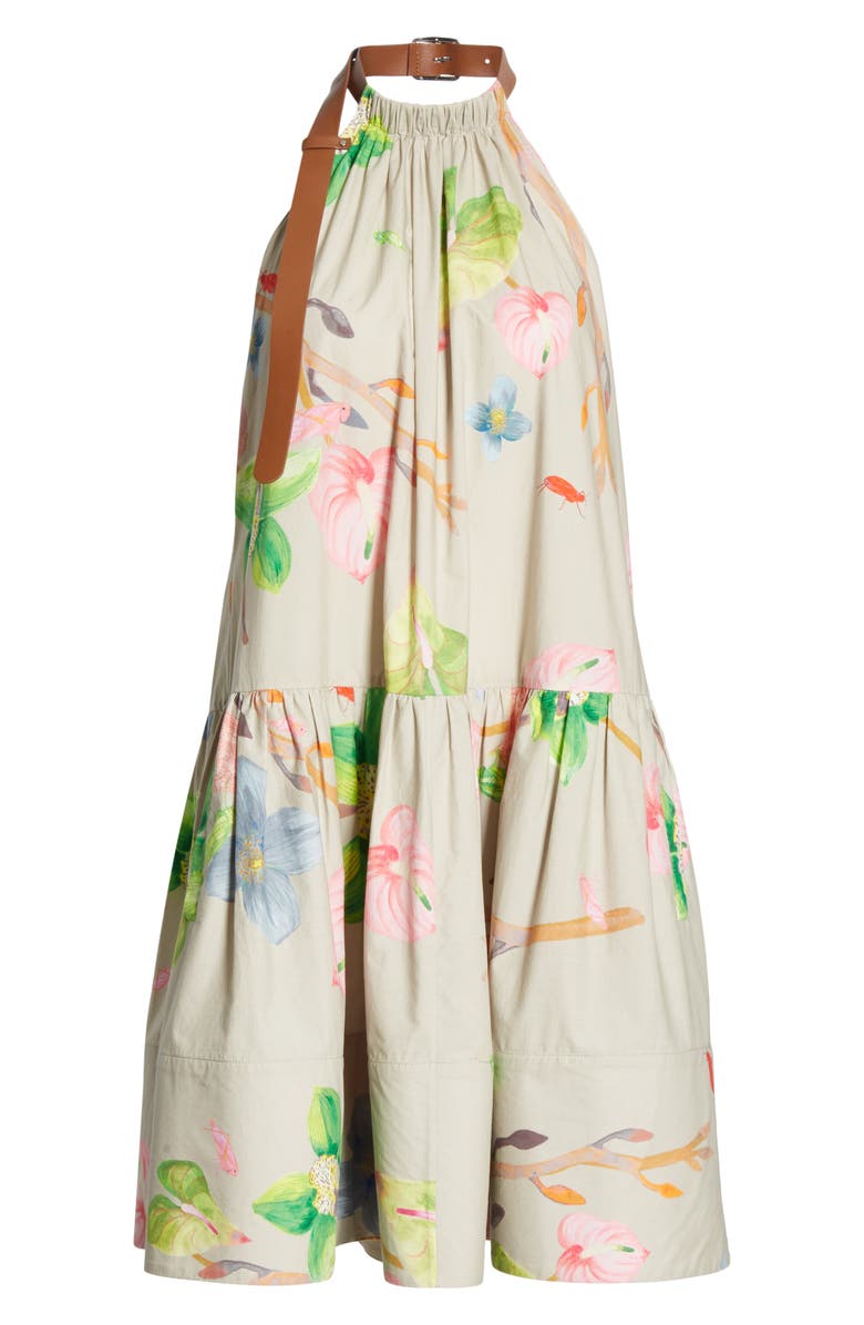 Tibi Linnea Floral Print Poplin Halter Dress | Nordstrom