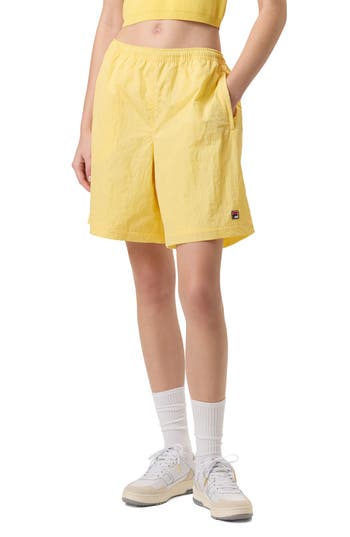 Fila X Hailey Nylon Crinkle Shorts In White