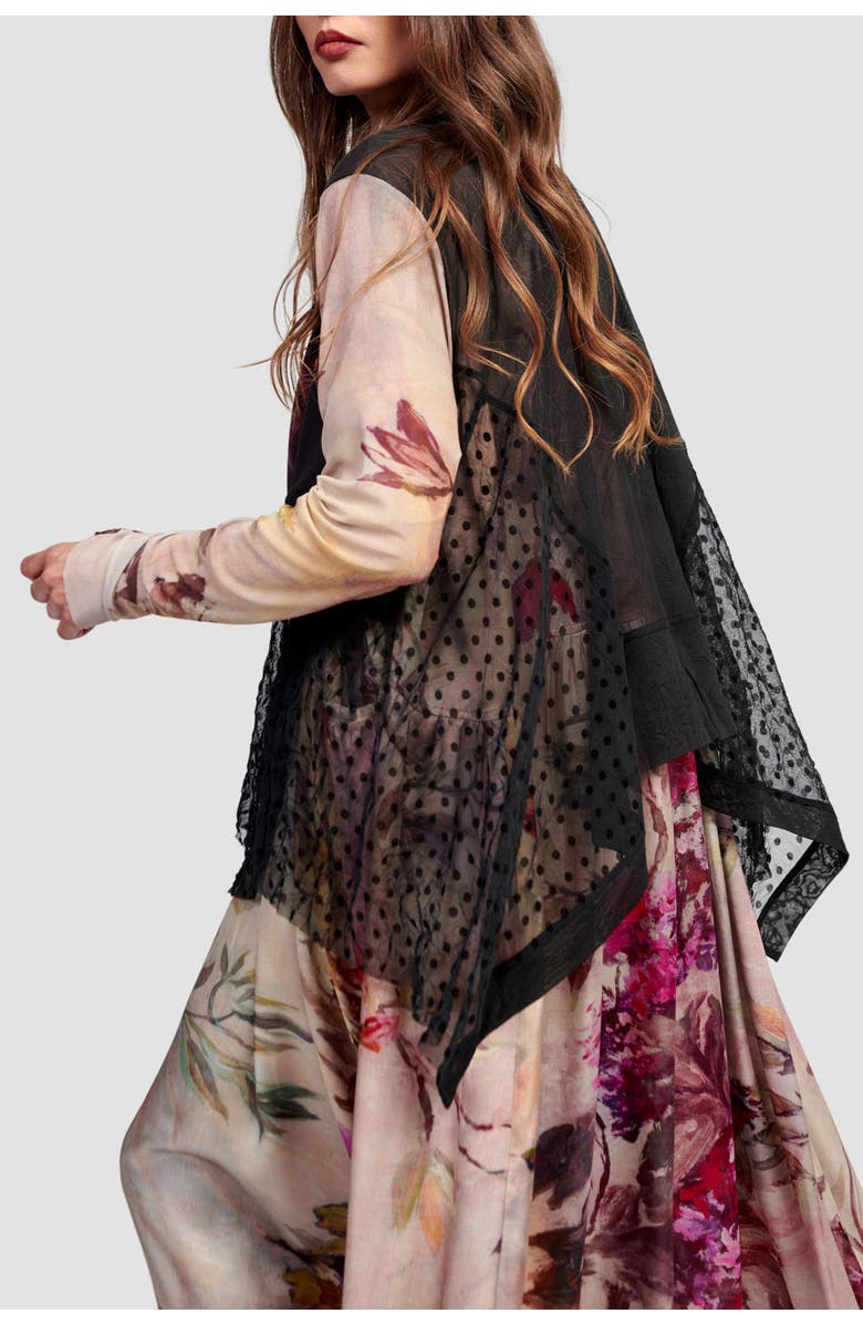 Alembika Mixed florals mesh cardigan, Alternate, color, 