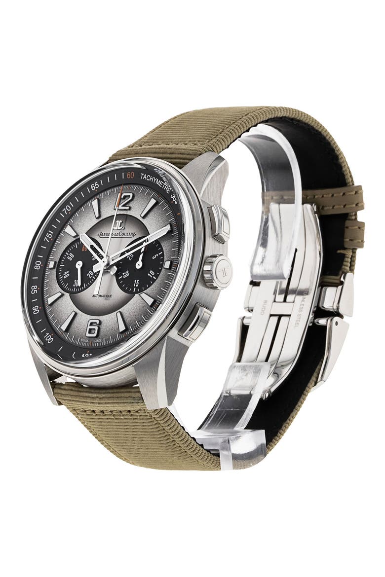 Jaeger-LeCoultre Preowned 2023 Polaris Fabric Strap Chronograph Watch, 42mm, Alternate, color, GREY
