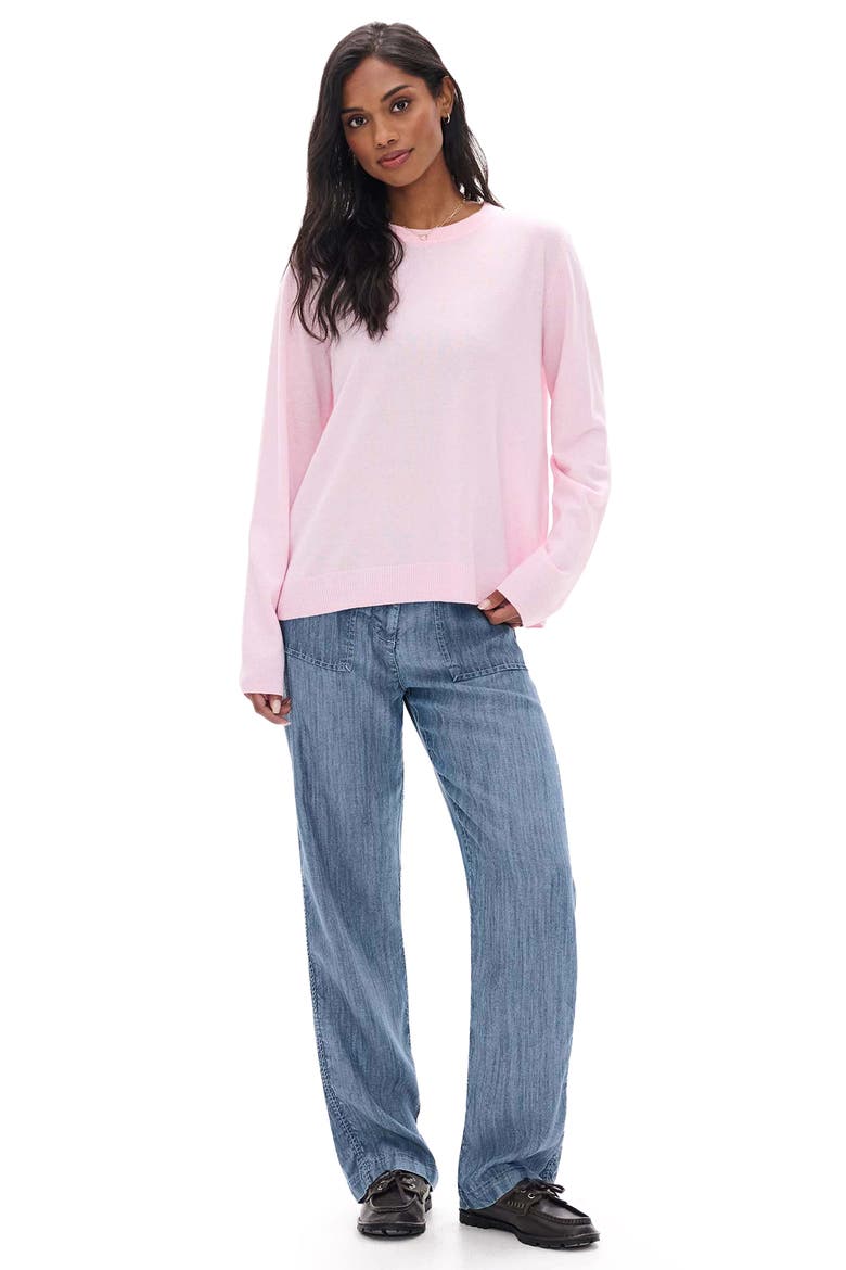 Boyfriend Sweater, Alternate, color, PALE PINK