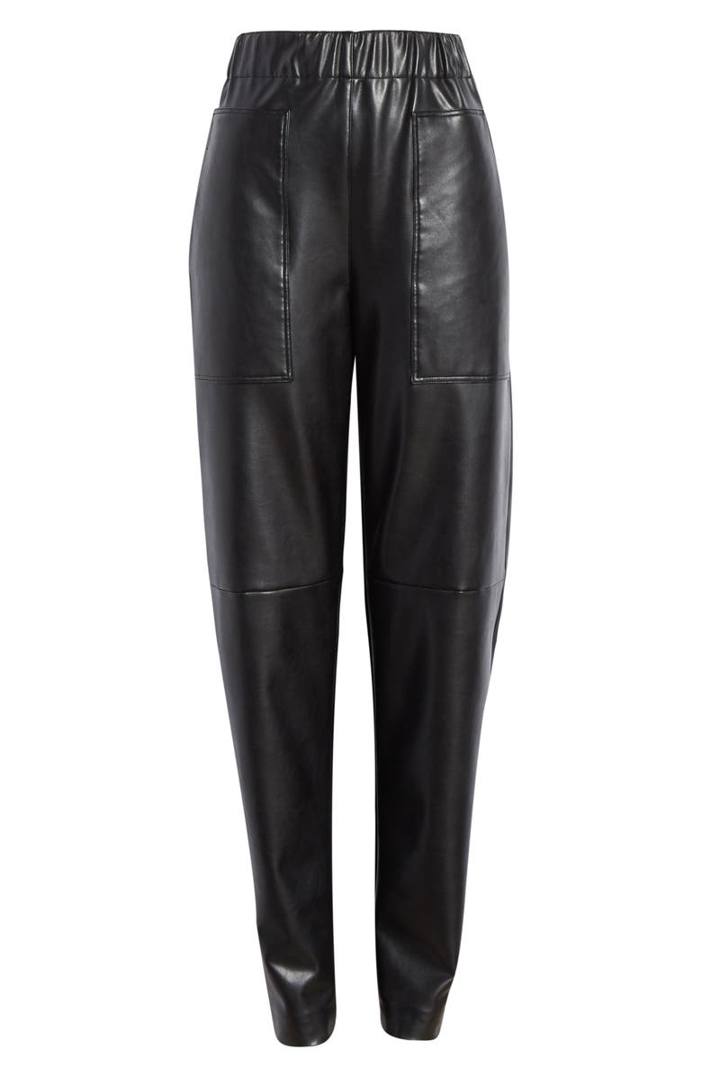 Tibi Faux Leather Jogger Pants, Alternate, color, 