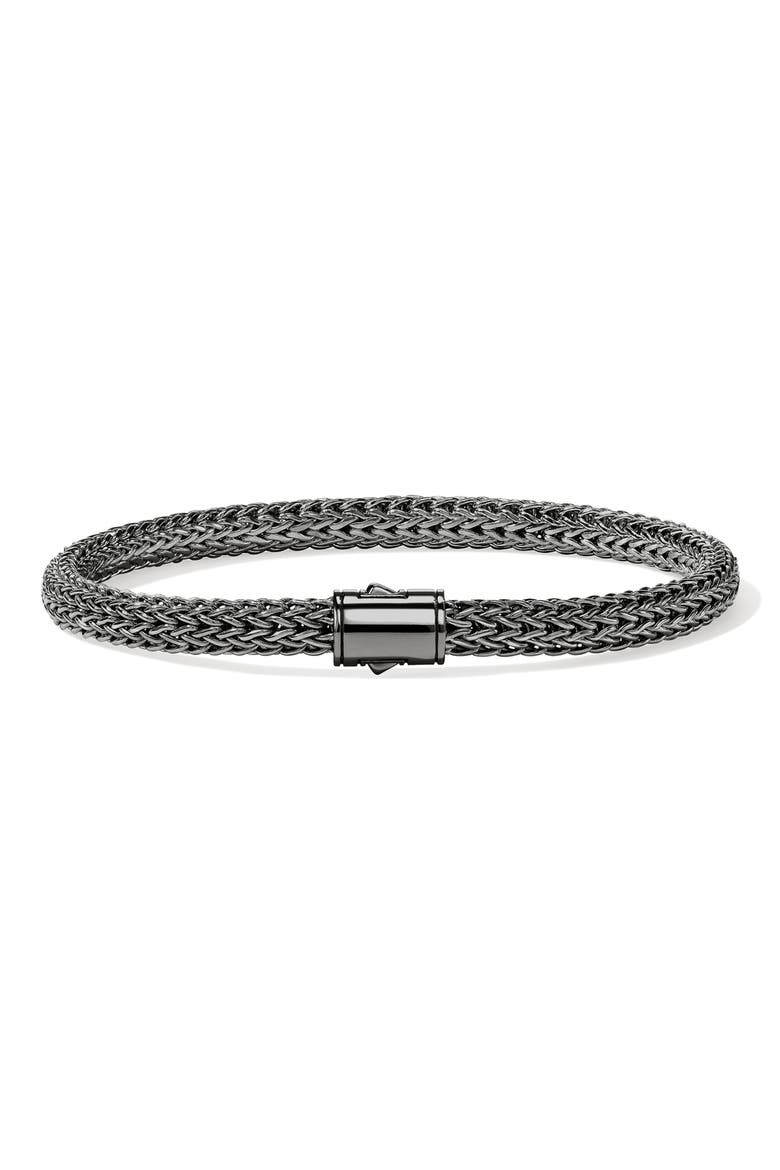 Icon Bracelet, 5mm, Main, color, DARKENED SILVER