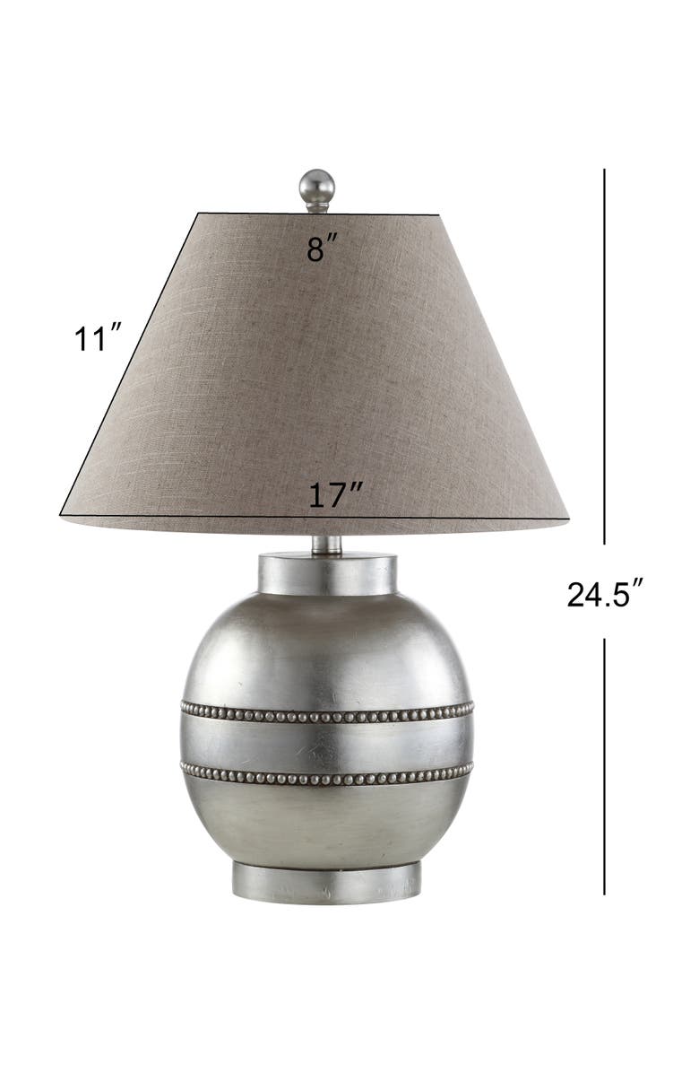 JONATHAN Y Zelda 24.5" Resin LED Table Lamp, Antique Silver, Alternate, color, 