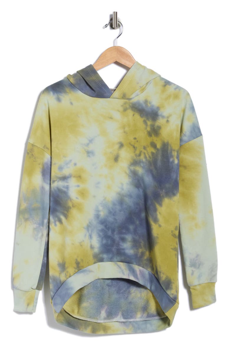 Dolman Sleeve High-Low Hoodie, Main, color, GREEN