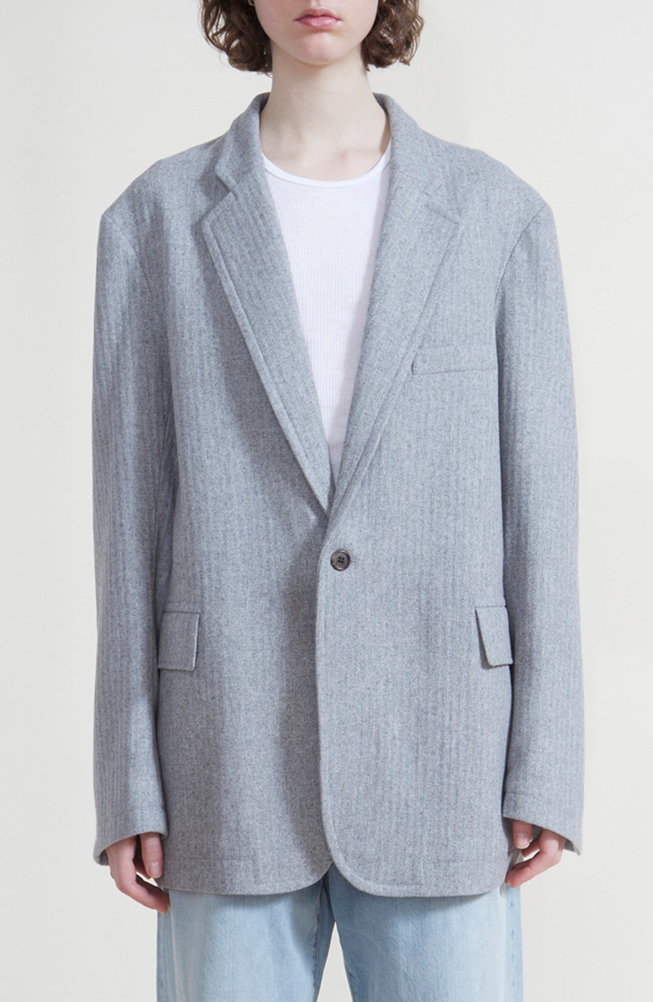 DENIMIST Oversize Wool Blend Blazer