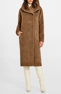 SENTALER Hooded Wool & Alpaca Blend Coat