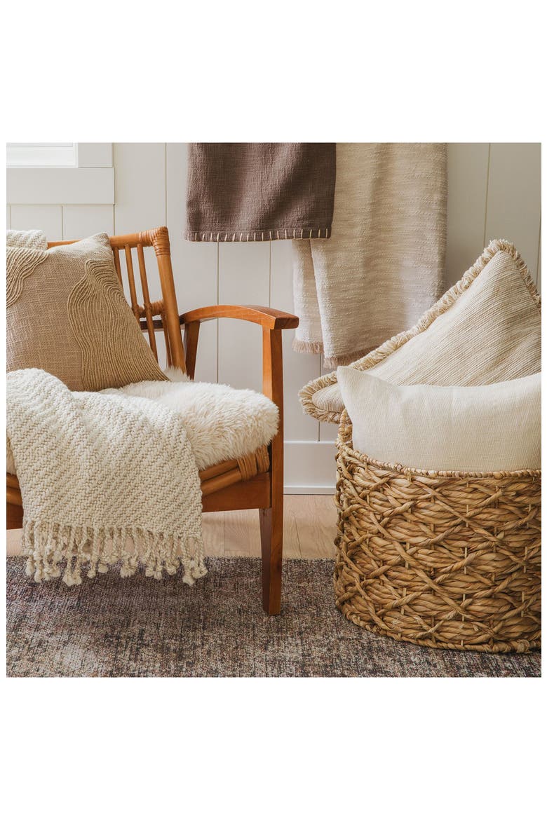 Cloud Knit Throw Blanket, Alternate, color, BEIGE