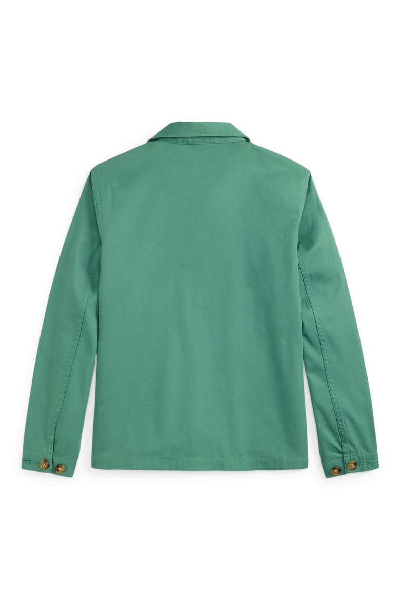 Kids' Chino Button-Up Chore Coat, Alternate, color, BAY GREEN