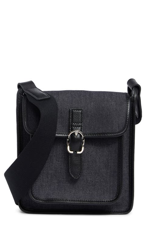Le Foulonné Denim Crossbody Bag