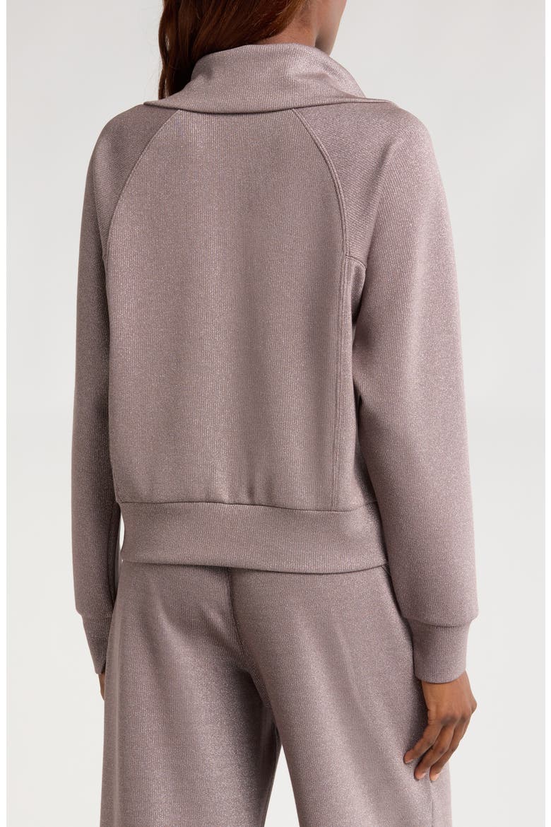 AirEssentials Shine Half Zip Sweatshirt, Alternate, color, SMOKE SILVER