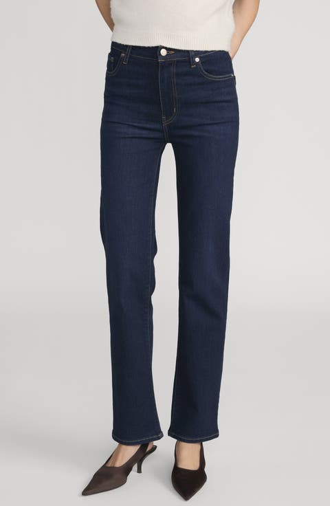 Le Sleek High Waist Ankle Straight Leg Jeans