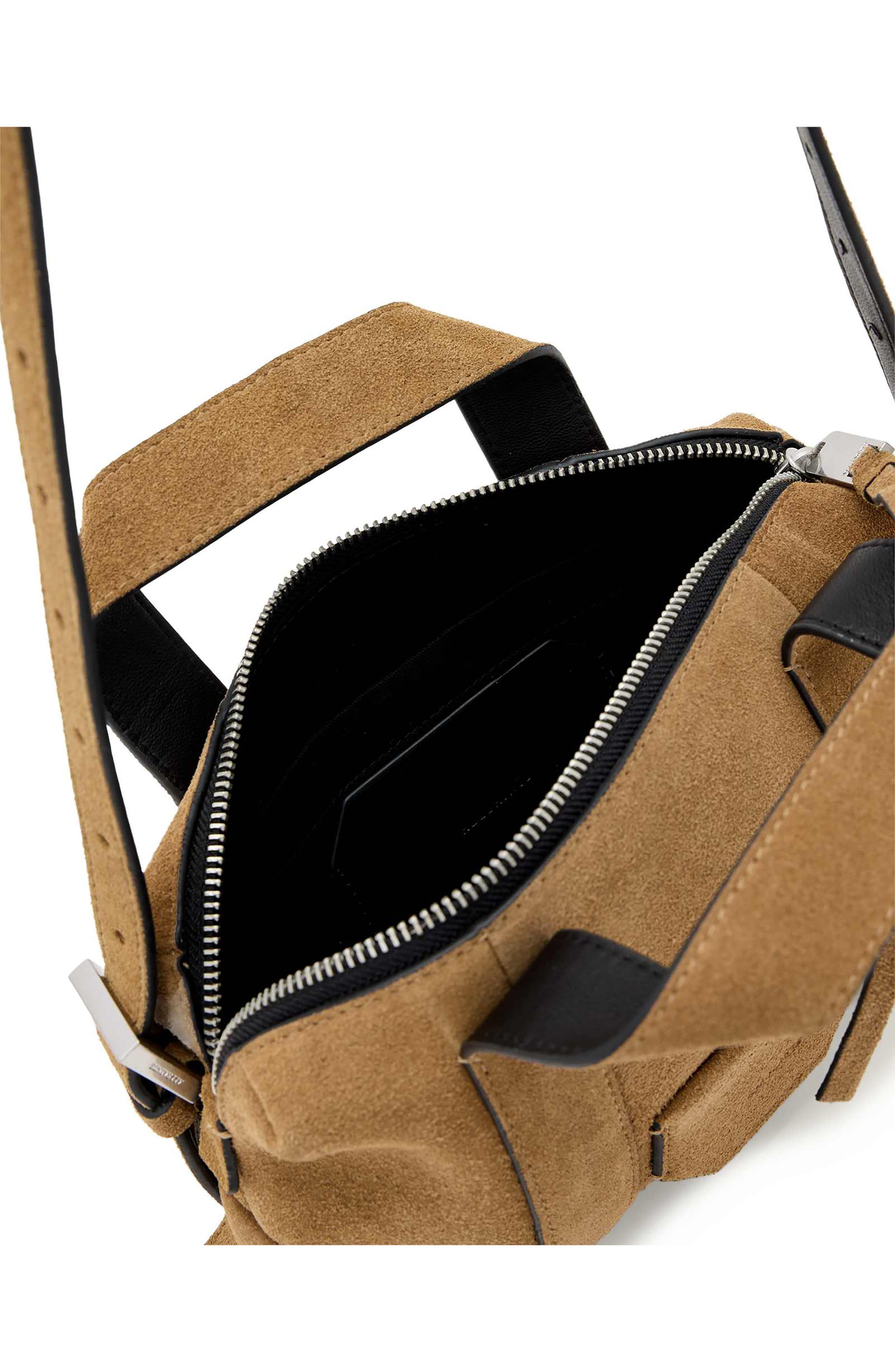 AllSaints Ares S Compact Crossbody Bag, Alternate, color, Biscuit Brown