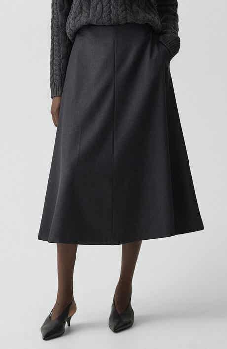 Theory A-Line Midi Skirt