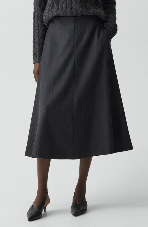 Theory A-line Midi Skirt In Black