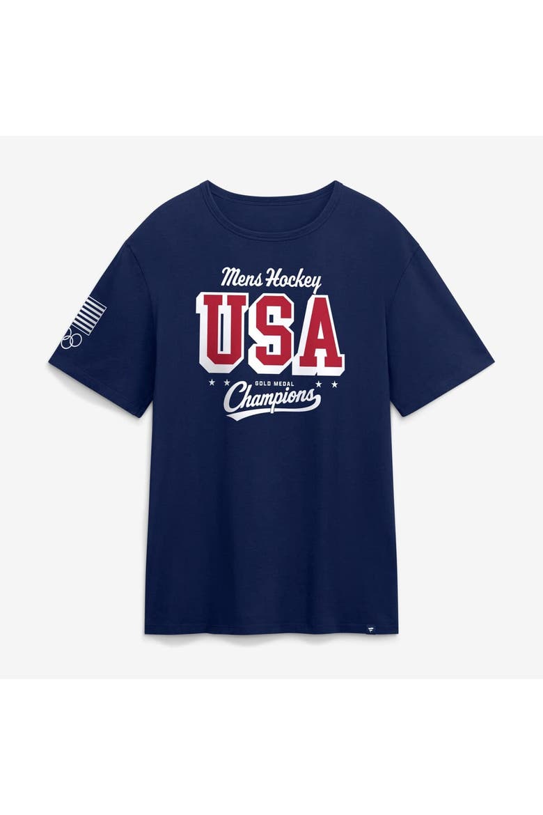 Men's Fanatics Athletic Navy US Men's Olympic Hockey 2026 Winter Olympics Gold Medal Winner Patriotic T-Shirt, Main, color, Athletic Navy