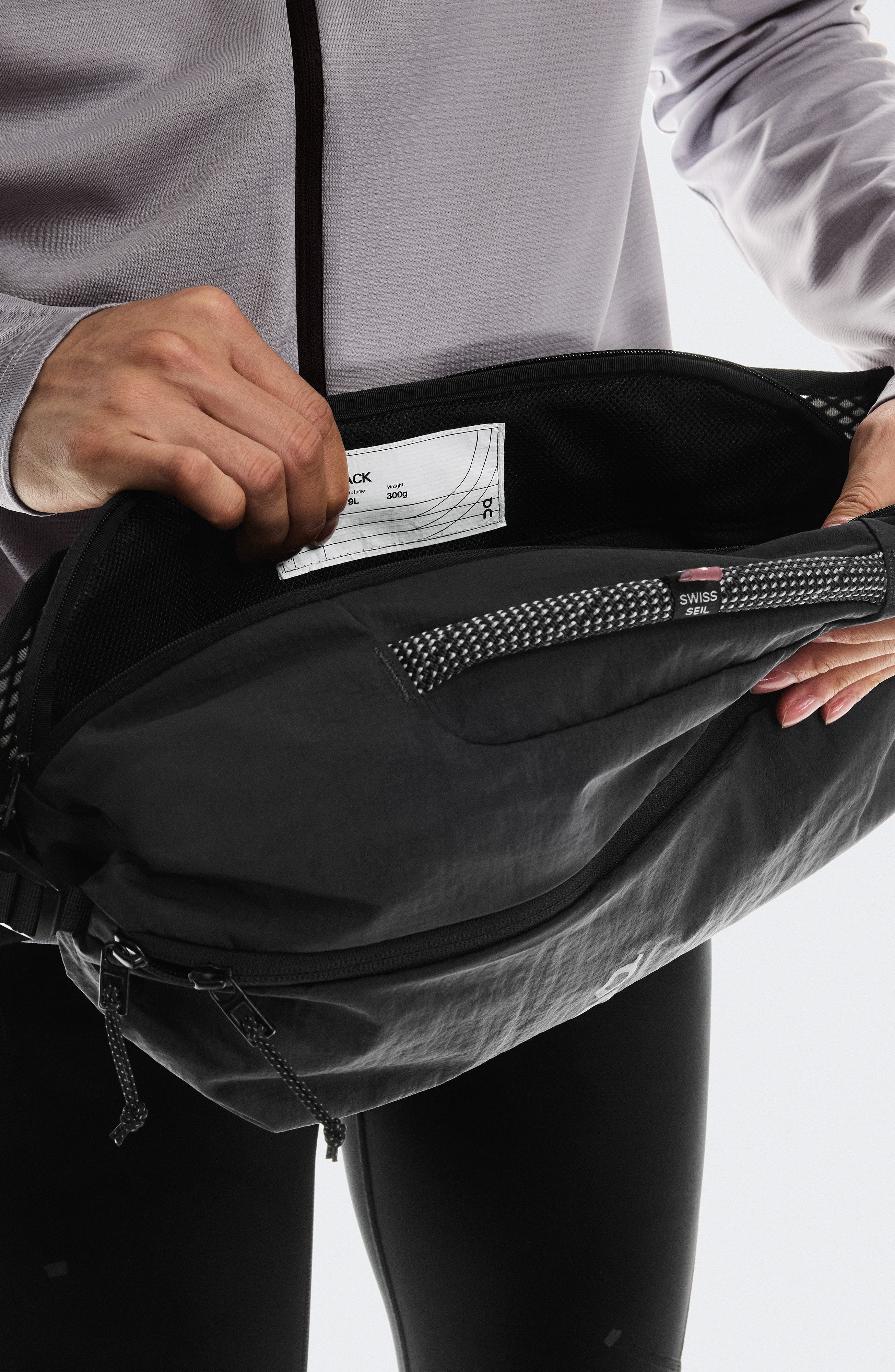 On 9-Liter Sling Pack, Alternate, color, Magnet/ Black