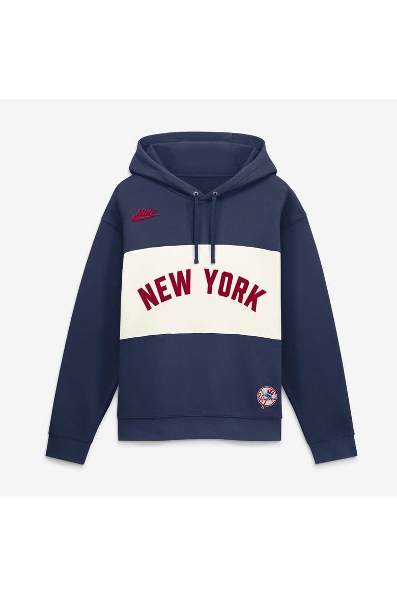 Men's Nike Navy New York Yankees 1927 Cooperstown Collection Legacy Color-Block Hoodie, Alternate, color, Navy