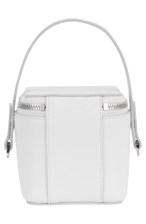 Ferragamo Cube Leather Bucket Bag In White