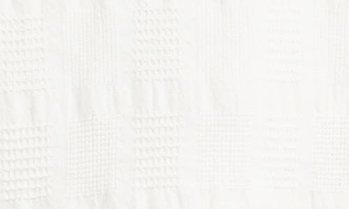 Wax London Didicot Geo Jacquard Cotton Camp Shirt In White