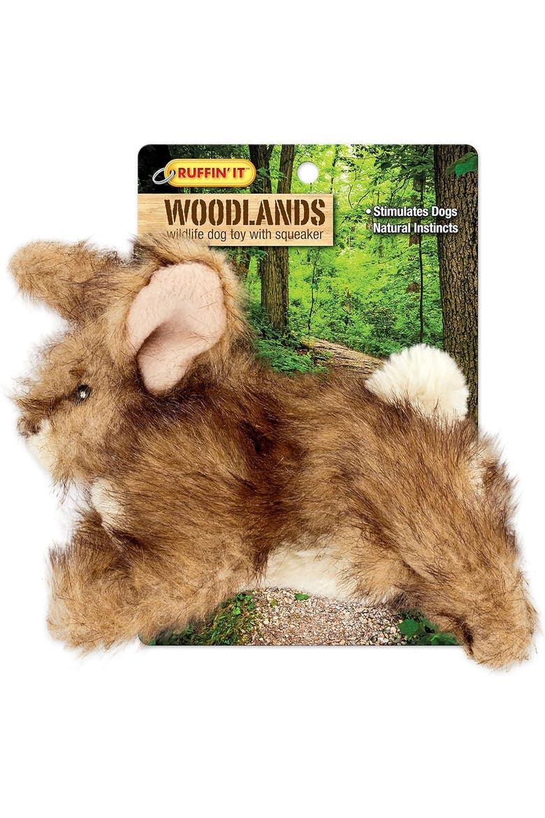 Westminster Pet Woodlands Plush Dog Toy Rabbit, Main, color, Brown