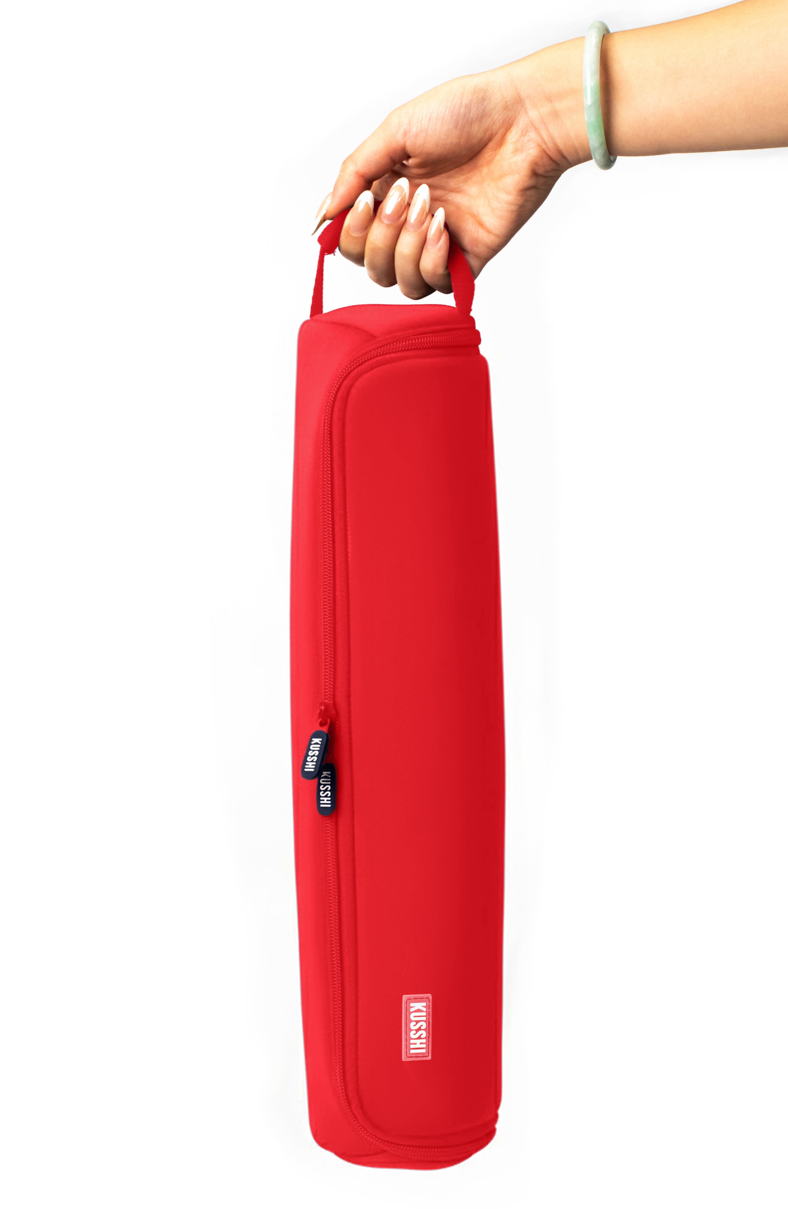 Travel Hair Tools Case, Alternate, color, CORAL RED/ PERIWINKLE