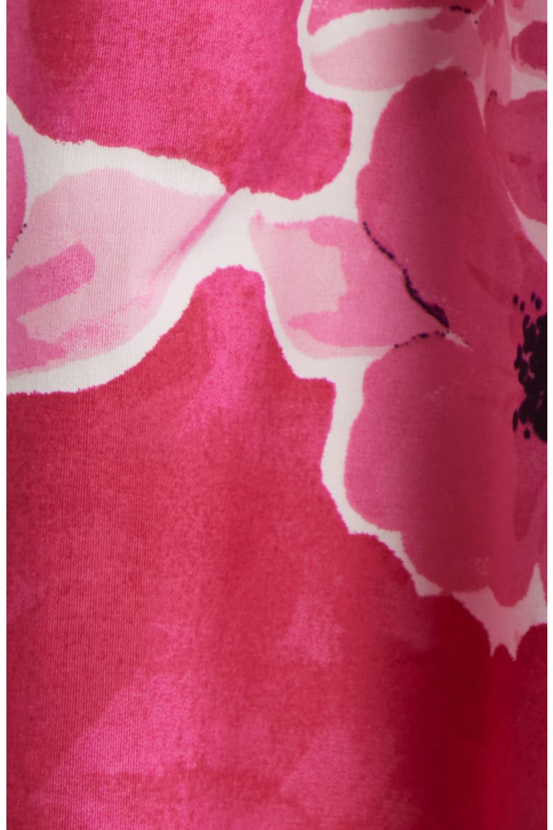 Smocked Ruffle Midi Dress, Alternate, color, VIBRANT PINK MULTI