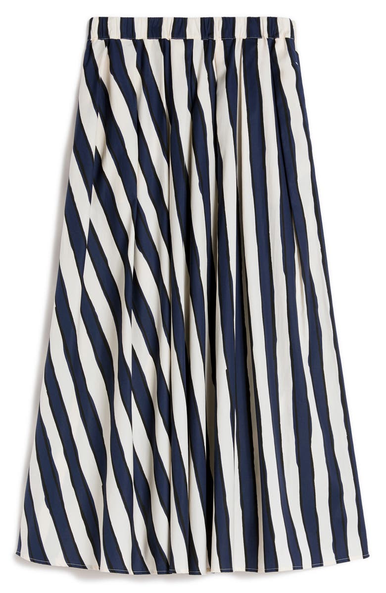 Weekend Max Mara Uomo Stripe Cotton Skirt, Alternate, color, Navy