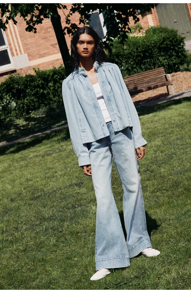 H&M Flared Regular Jeans, Alternate, color, Light Denim Blue