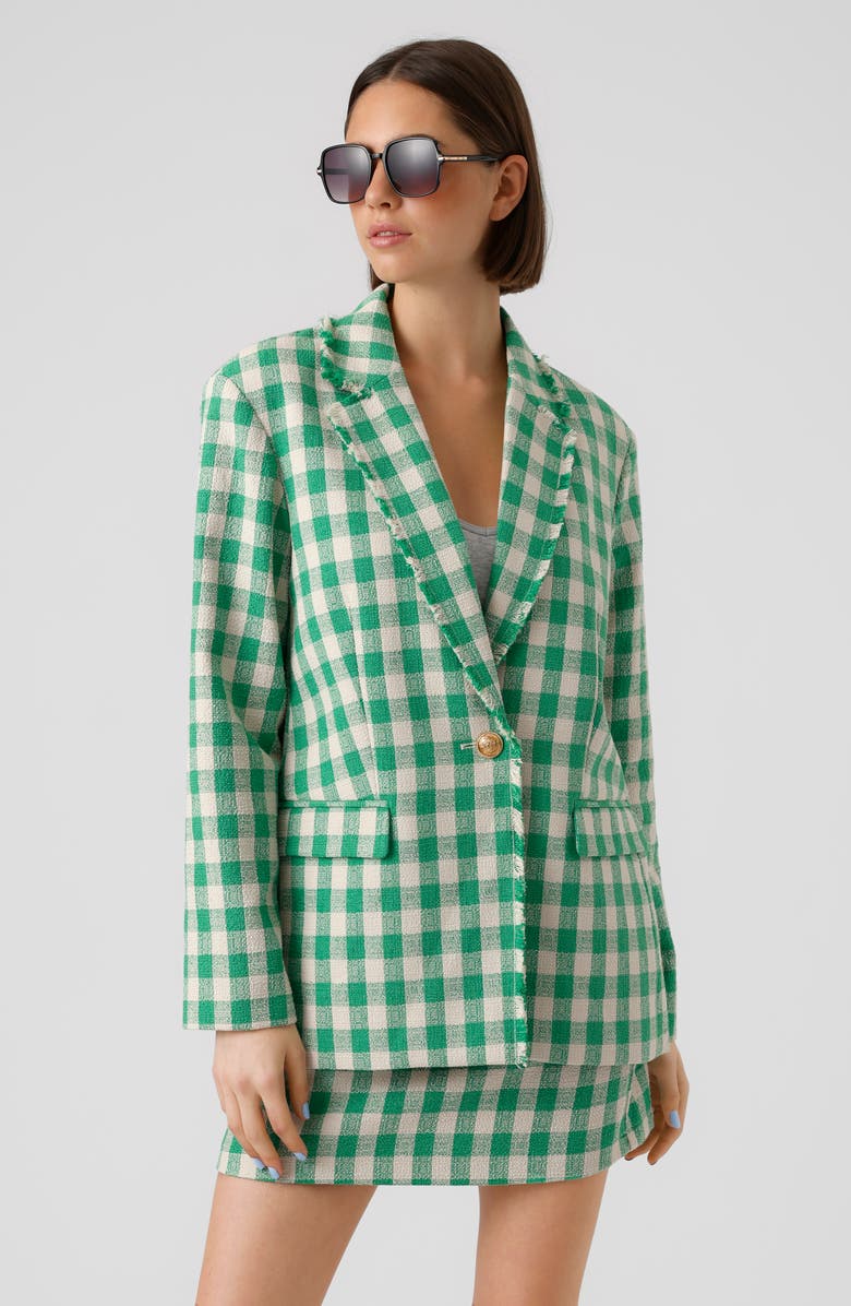 VERO MODA Bree Kae Check Tweed Blazer, Alternate, color,