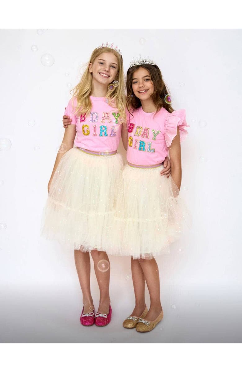 Lola + The Boys Pink Birthday Girl Gem T-Shirt, Alternate, color, 