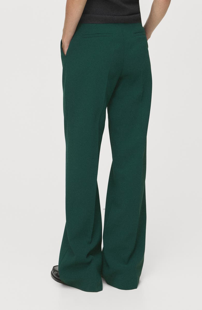MANGO Seamed Straight Leg Pants, Alternate, color, Green