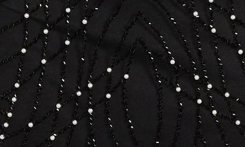 Pisarro Nights Two-tone Beadwork Trumpet Gown With Sheer Bolero In Black 001