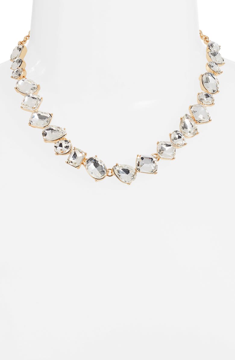 Nordstrom Mixed Cut Crystal Collar Necklace, Alternate, color, 