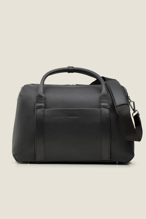 Duffle Suitcase Convertible Underseat Leather Weekender