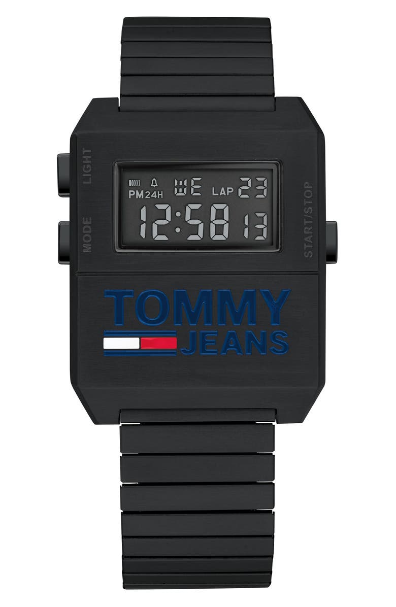 TOMMY JEANS Digital Stretch Bracelet Watch, 32.5mm x 42mm, Main, color, 