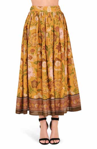 Floral Print Midi Skirt