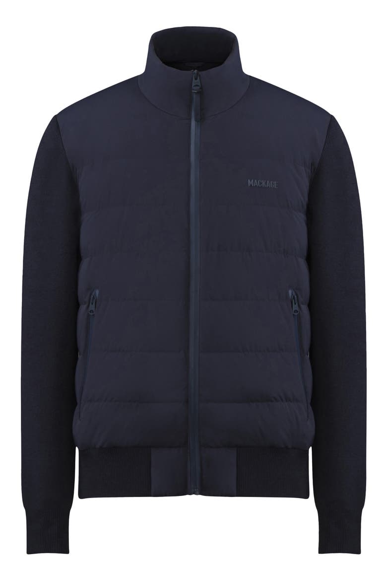 Haney City Water Resistant 800 Fill Down Hybrid Jacket, Alternate, color, NAVY