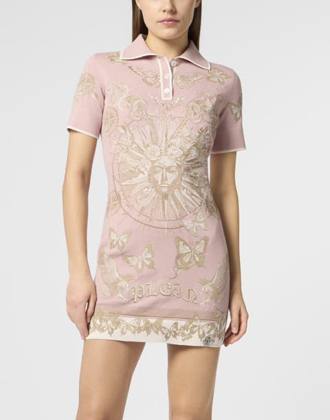 Polo Mini Dress Butterfly Tattoo Women