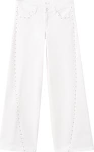 MANGO TEEN Stud Wide Leg Jeans