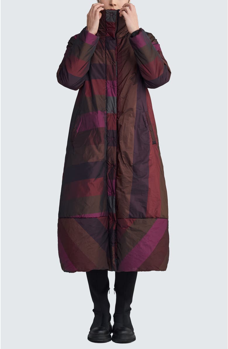 LUUKAA Celeste Balloon Coat, Main, color, Dark Scarlet