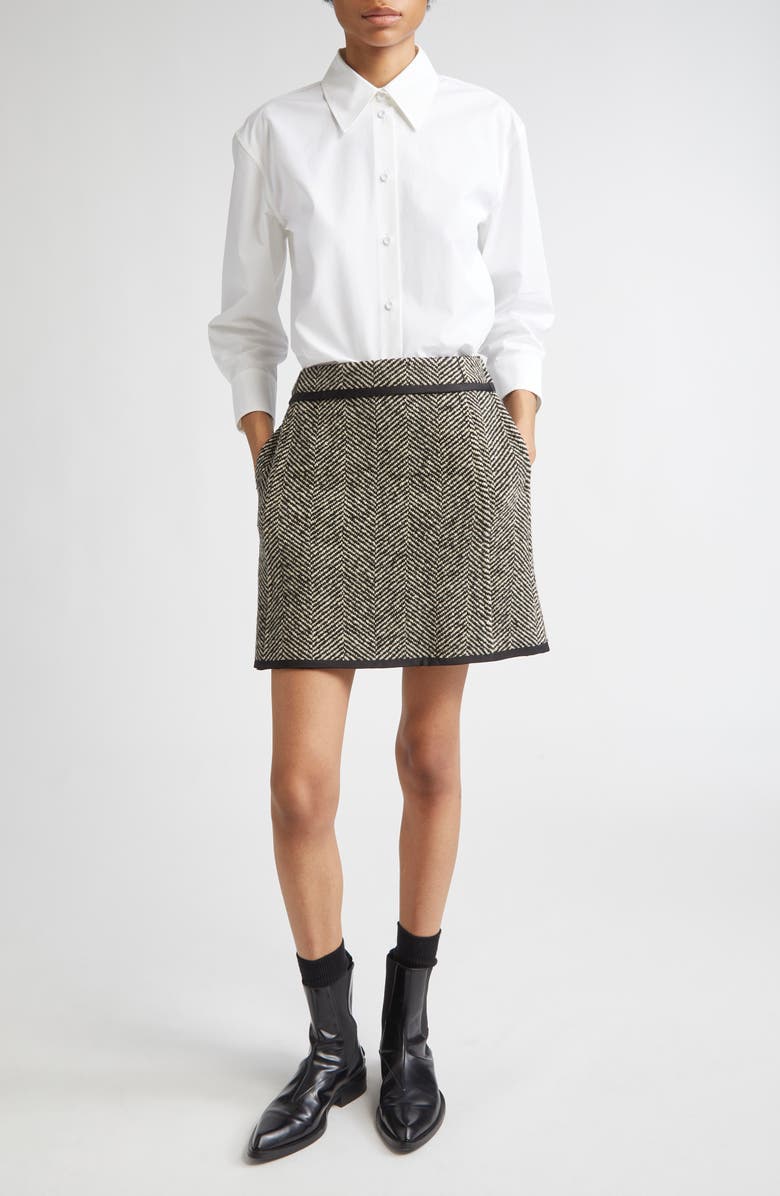 Jil Sander Classic Crop Cotton Button-Up Shirt, Alternate, color, Optic White