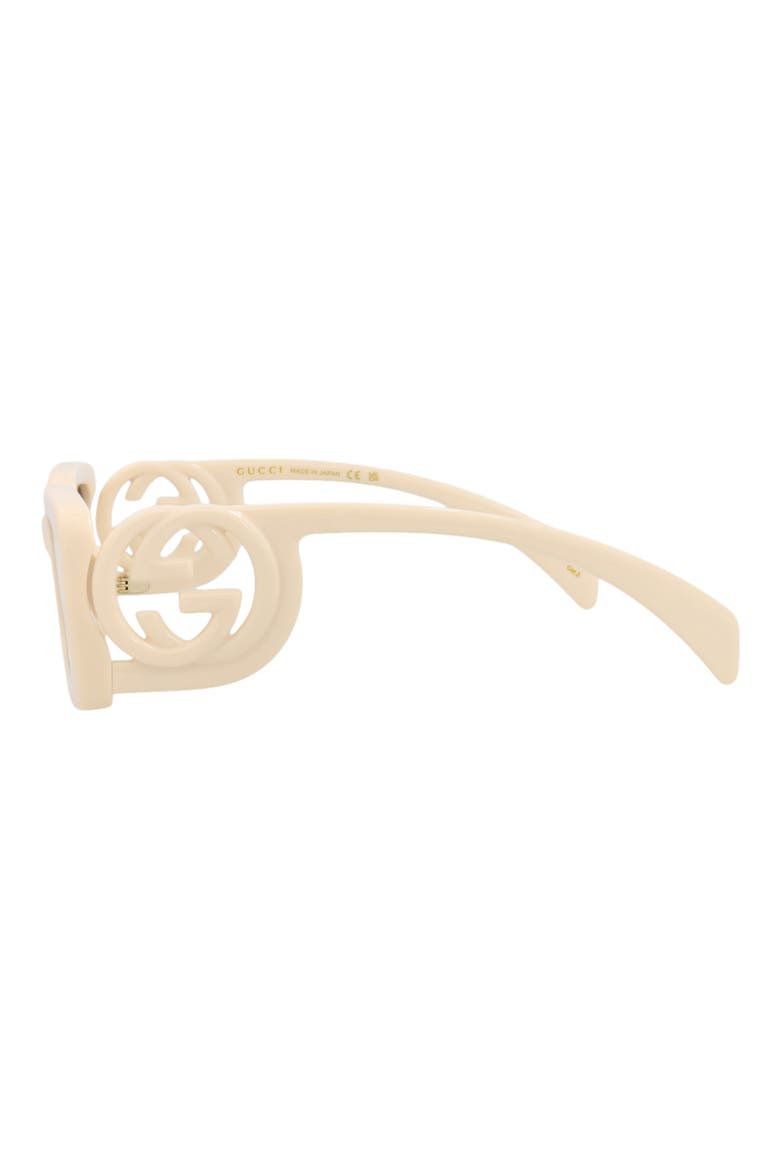 54mm Square Sunglasses, Alternate, color, IVORY IVORY GREY
