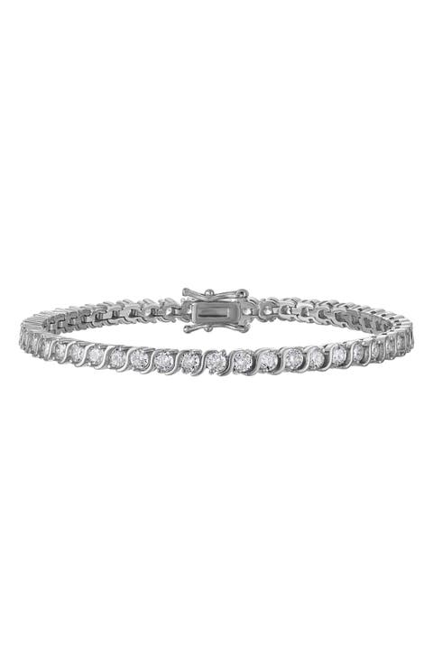 Round Cut Cubic Zirconia Tennis Bracelet