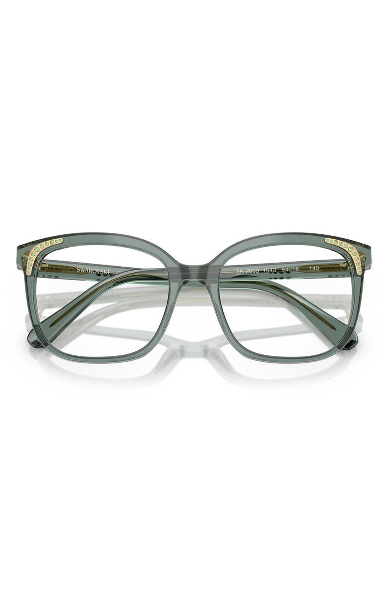 Swarovski 52mm Butterfly Optical Glasses, Alternate, color, Transparent Green/ Demo Lens